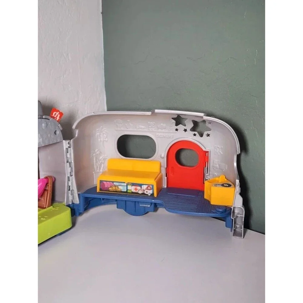 Fisher-Price Little People RV Camper Trailer Songs Sounds Lights Hammock Tested